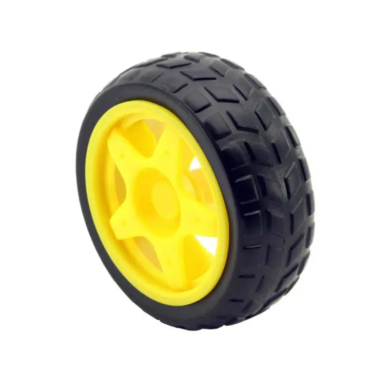 6V250 RPM Motor Compatible Wheels - Yellow