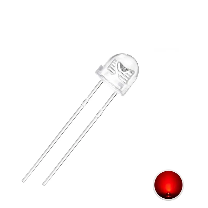 LED 5mm Straw Hat Red