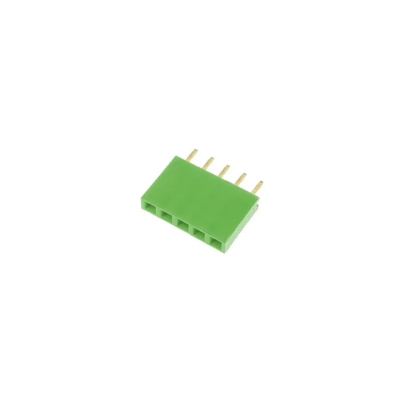 1x5 Pin Header 2.54mm Pitch Green - Female