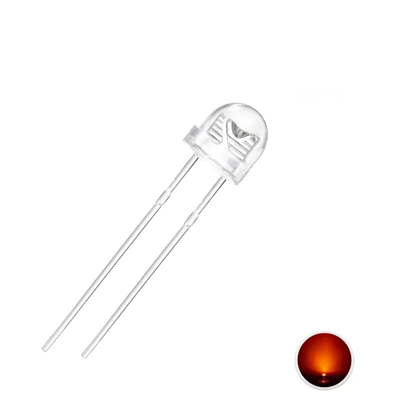 LED 5mm Straw Hat Orange