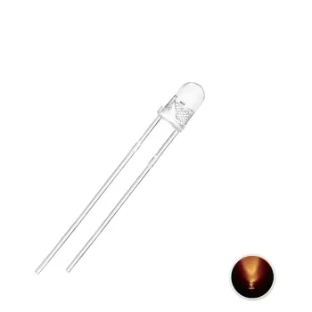 LED 3mm Transparent Portocaliu