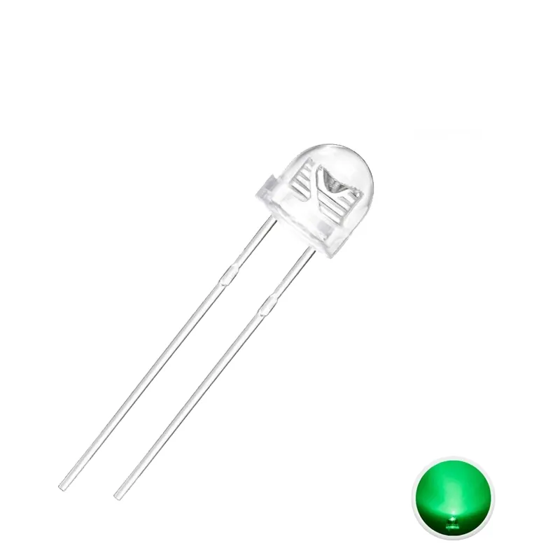 LED 5mm Straw Hat Green