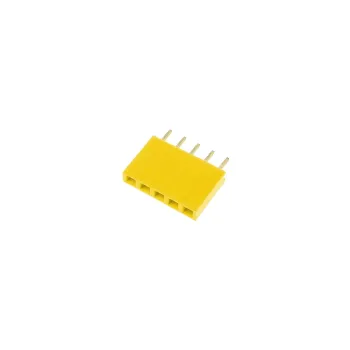 1x5 Pin Header 2.54mm Pitch Yellow - Female
