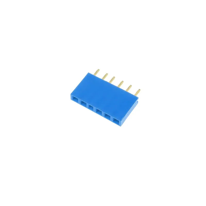 1x6 Pin Header 2.54mm Blue - Female