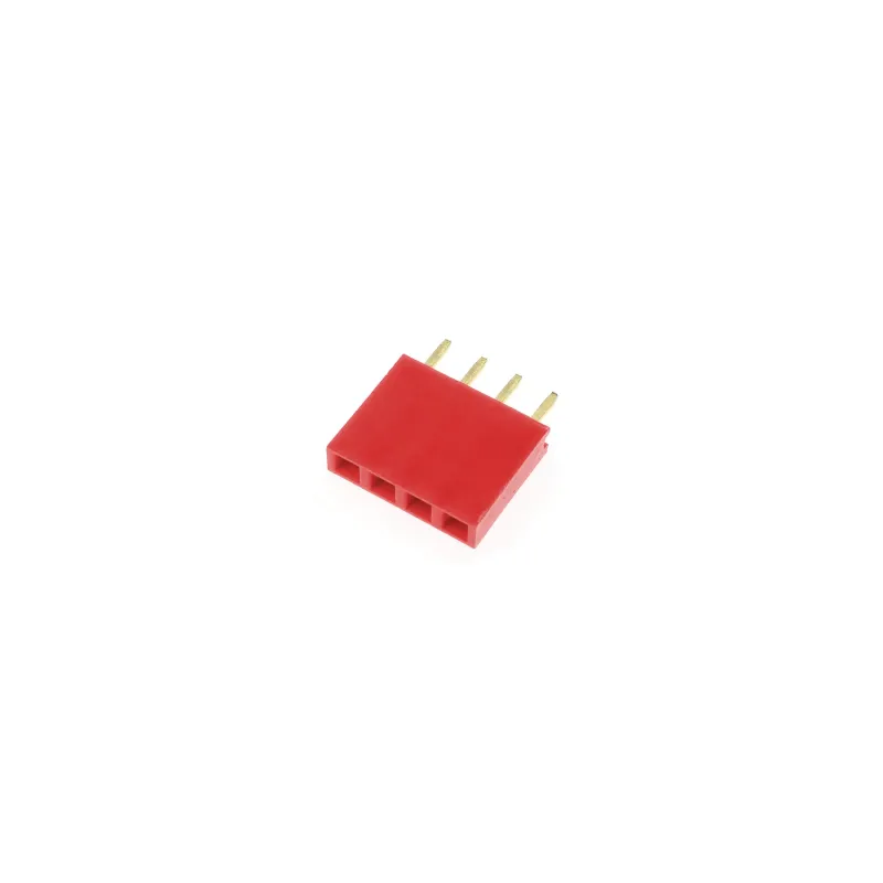 1x4 Pini Header 2.54mm Rosu - Femeie