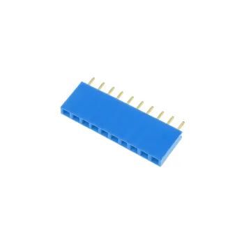 1x10 Pin Header 2.54mm Pitch Blue - Female